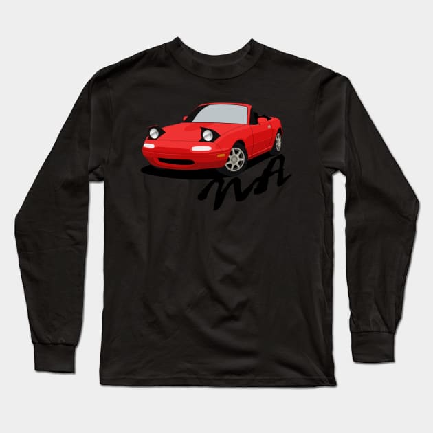 Miata NA Long Sleeve T-Shirt by AutomotiveArt